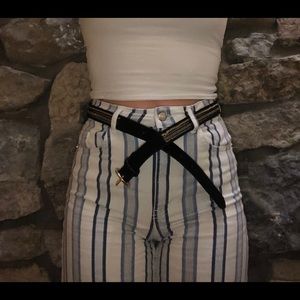 Black and gold belt